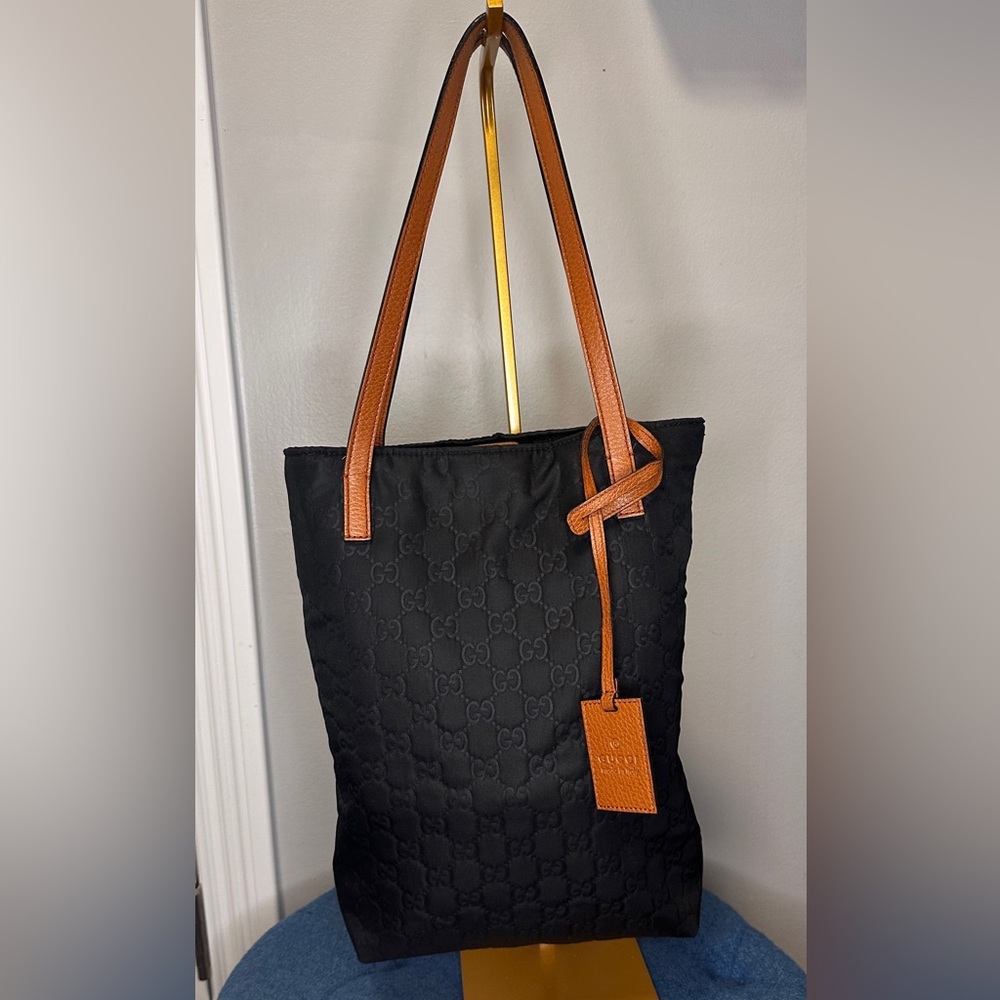 Gucci GG Guccissima tote with Brown Leather Straps and Tag - Picture 4 of 17